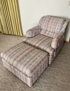 Hammary Multi Colored Lounge Chair with Ottoman