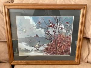 David Maass Foil Etched Mallards Pintails Artwork Print