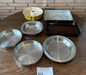 Lot of Various Baking Pans and Dishes