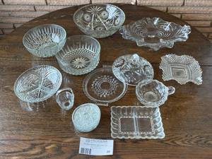 Various Decorative Glassware and Serving Dishes
