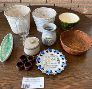 Lot of Stoneware Mugs, Bowls and More