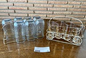 Set of Drinking Glasses with Carrying Racks