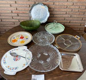 Lot of Various Vintage Serving Platters