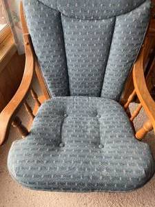 Skill Craft Glider Rocking Chair with Removable Cushions