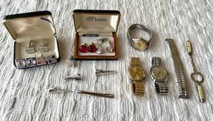 Lot of Mens Cufflinks and Watches