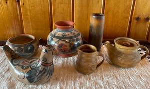 Various Clay and Ceramic Decorative Pots