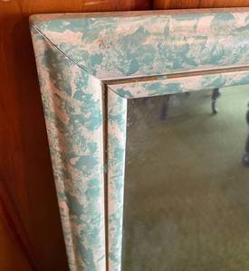 Large Mirror with Painted Wooden Frame