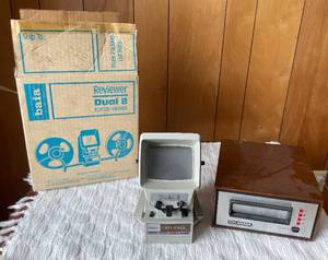 Vintage 8-Track Player and Duel 8 Viewer