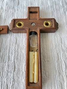Religious Catholic Wall Cross with Hidden Compartment