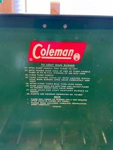 Vintage Coleman Green Camp Stove Grill