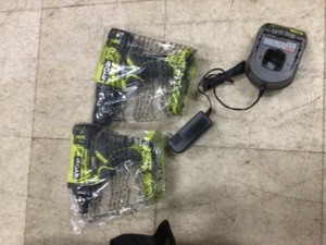 lot 7 image: RYOBI ONE 18V Lithium-Ion Cordless 2-Tool Combo Kit w DrillDriver, Impact Driver, (2) 1.5 Ah Batteries, Charger and Bag