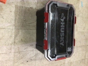 lot 13 image: Husky 20 Gal. Professional Duty Waterproof Storage Container with Hinged Lid in Black