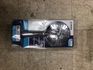 lot 15 image: MOEN HydroEnergetix 8-Spray Patterns with 1.75 GPM 4.75 in. Wall Mount Single Handheld Shower Head in Chrome