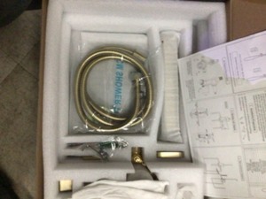 lot 22 image: Boyel Living 1-Spray Patterns with 2.38 GPM 10 in. Ceiling Mount Dual Shower Heads with Rough-In Valve Body and Trim in Brushed Gold