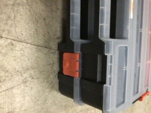 lot 32 image: HDX 15-Compartment Interlocking Small Parts Organizer in Black (2-Pack)