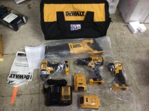 lot 48 image: DEWALT 20-Volt MAX Cordless Combo Kit (4-Tool) with (2) 20-Volt 2.0Ah Batteries & Charger