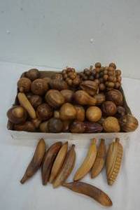 lot 42 image: wooden fruit and vegetables