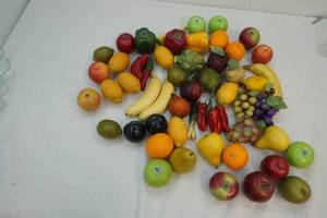 lot 43 image: plastic fruits and vegetables