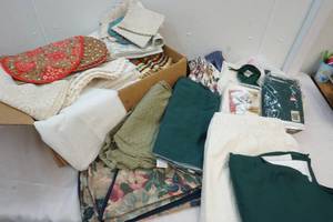 lot 61 image: curtains, table clothes