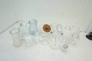 lot 73 image: glass canisters