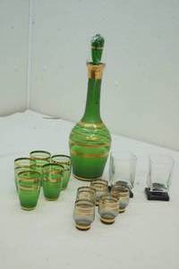 lot 79 image: decanter and shot glasses