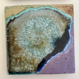 lot 66 image: 3 Geode Slice Design Coasters