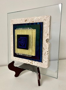 lot 85 image: Gorgeous Artist Created Glass and Stone Art by Alicia Kelemen