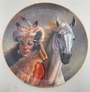 lot 80 image: 5 Native American Collectors Plates by Gregory Perillo