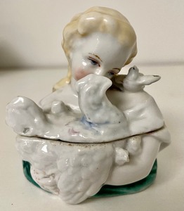 lot 141 image: 3 Victorian Trinket Fairing Boxes including German Porcelain Victorian Fairing Boxes