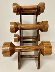 lot 147 image: Executive Flex Shop 2, 3 and 5 Pound Hand Weights on a Stand