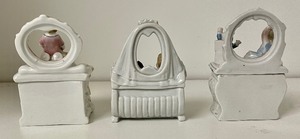 lot 148 image: 3 Stunning Victorian Fairing Trinket Boxes