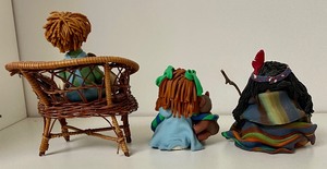 lot 161 image: 3 Cute Fimo Clay Figurines
