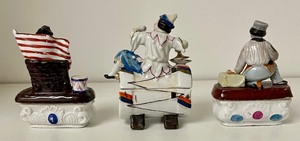 lot 163 image: 3 Victorian Fairing Trinket Boxes
