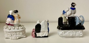 lot 170 image: 3 Lovely Victorian Fairing Trinket Boxes