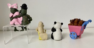 lot 174 image: 4 Fun Clay Figurines