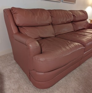 lot 13 image: Classic Leather Sofa