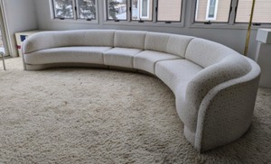 lot 1 image: Curved Contemporary Sofa