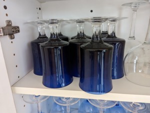 lot 231 image: Blue Stemware
