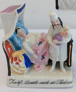 lot 258 image: Victorian Baby Themed Fairing Trinket Boxes