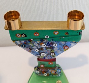 lot 281 image: Murano Art Glass Candleholder by D. Curiel