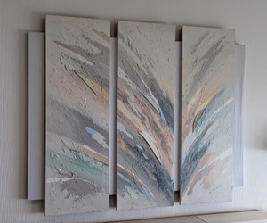 lot 293 image: Large Textured Contemporary Painting by E. Lee