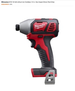 Milwaukee M18 18-Volt Lithium-Ion Cordless 14 in. Hex Impact Driver (Tool-Only). See Pictures
