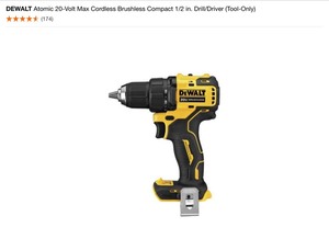 DEWALT Atomic 20-Volt Max Cordless Brushless Compact 12 in. DrillDriver with 1.5 ah Battery and Bag. See Pictures