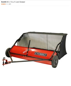 Everbilt 48 in. 15 cu. ft. Lawn Sweeper. See Pictures