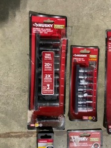 Husky U Joint impact Sockets,  in. Thin Wall Deep Impact Sockets, Ratchets, Wrench Set & Hex Bit Socket Set. See Pictures