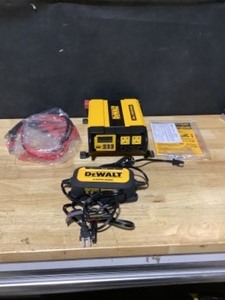 lot 2 image: DEWALT 1000-Watt Portable Car Power Inverter with Triple USB Ports & 2 Amp Automotive Battery Charger & Maintainer. See Pictures
