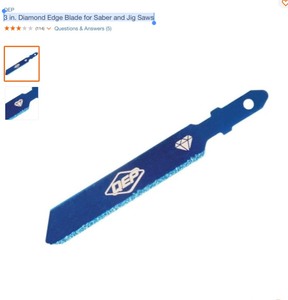 lot 11 image: QEP 1-38 in. Pro WetDry Diamond Hole Saw & QEP 3 in. Diamond Edge Blade for Saber and Jig Saws. See Pictures