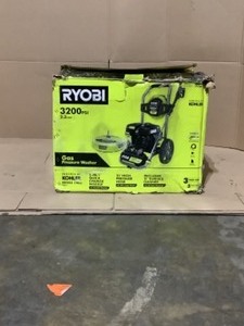 lot 48 image: RYOBI 3200 PSI 2.3 GPM Cold Water 196cc Kohler Gas Pressure Washer and 15 in. Surface Cleaner. See Pictures