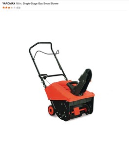 lot 53 image: (2) YARDMAX 18 in. Single-Stage Gas Snow Blowers. Various Conditions. See Pictures