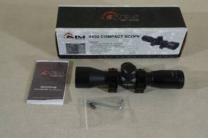lot 9 image: AIM Sports 4x32 Compact Gun Scope